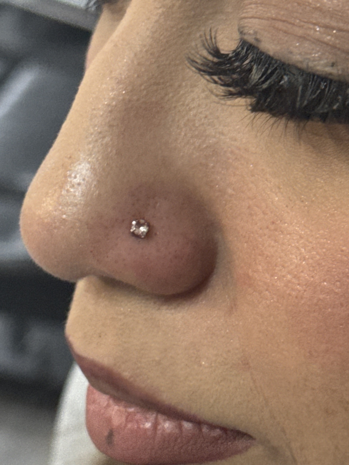Nostril piercing at Dead Hamster Tattoo Studio